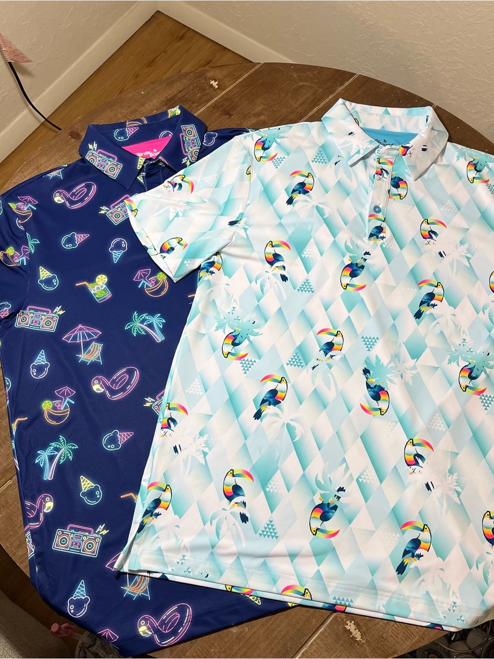 Birdie Bound Men’s size small golf shirts NWT